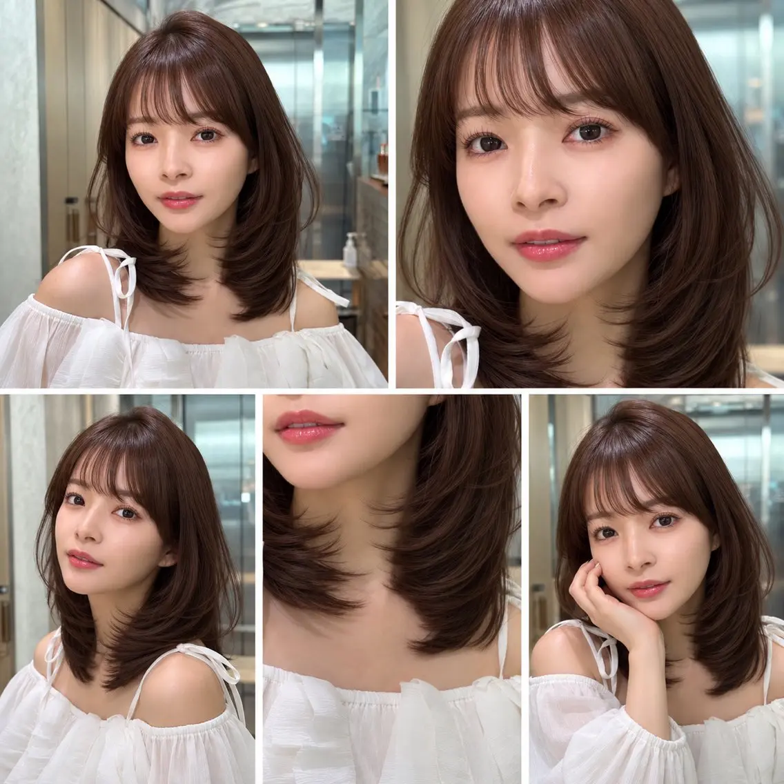 ミディアム カラー カット ヘアカラー トリートメント 🦋韓国風レイヤー/ 艶髪矯正🦋凛太郎のヘアスタイル