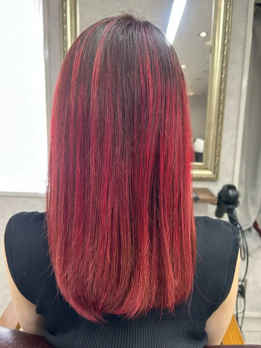 ロング カラー Lien 深井店のヘアスタイル