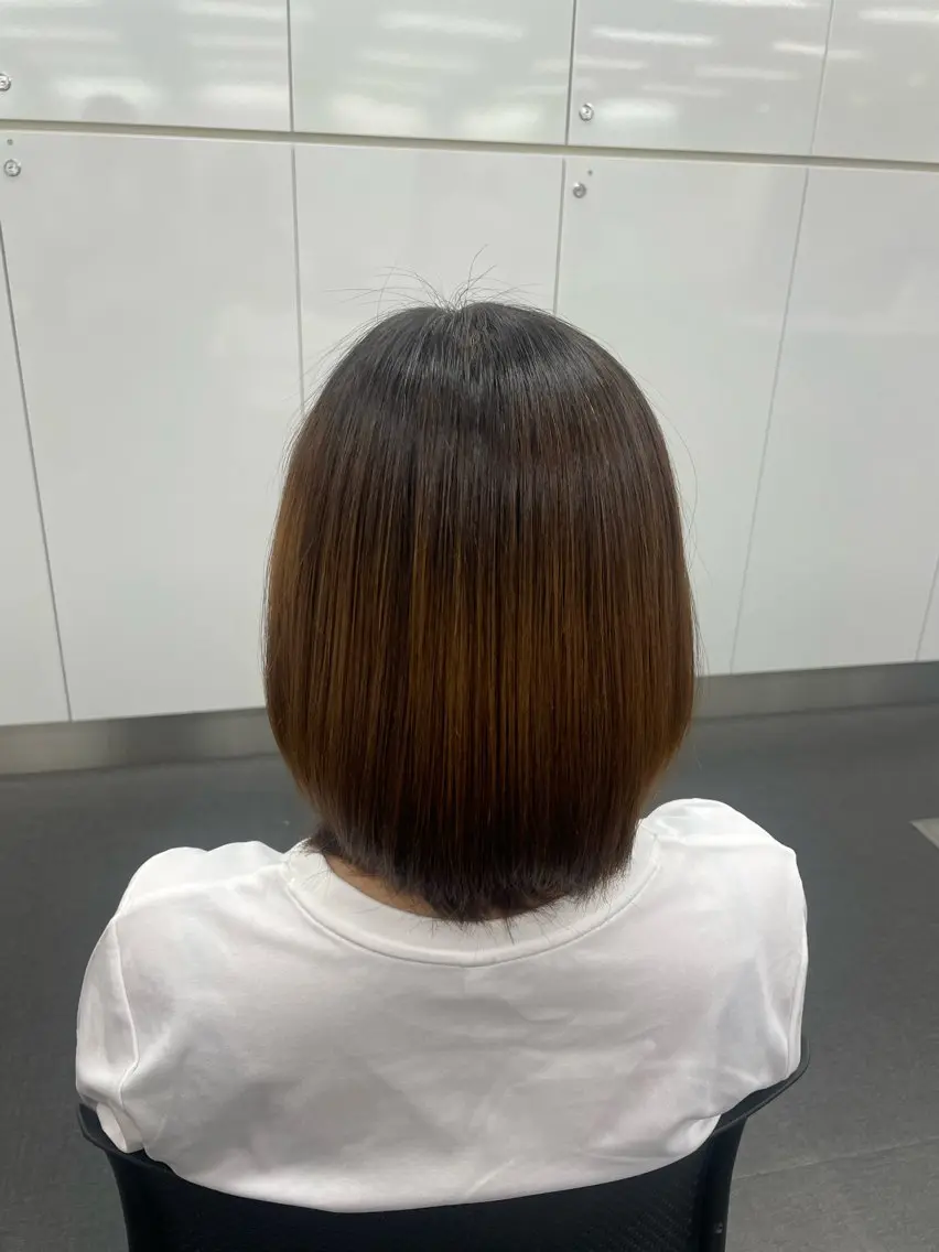 ショート カラー パーマ 縮毛矯正 藤原 さくらのヘアスタイル
