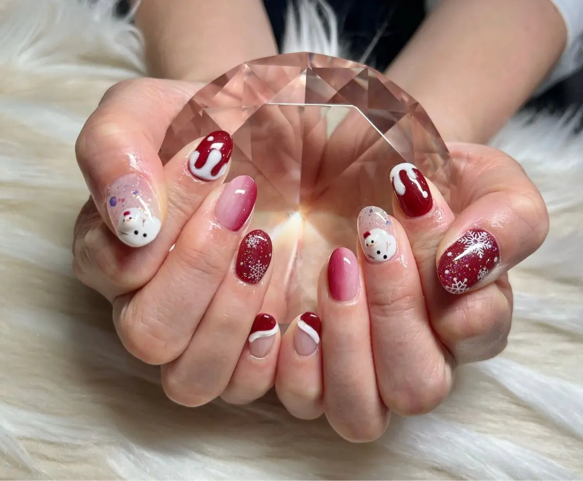 ネイル 長さ出し フレンチネイル ジェルネイル グラデーション 韓国ネイル ハンドネイル Nail&eye Belire 新宿のネイルデザイン