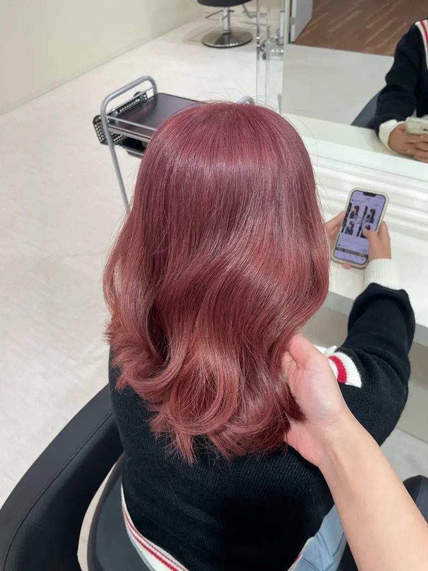 カラー 🎀🫧透明感 ピンクラベンダー💟のヘアスタイル