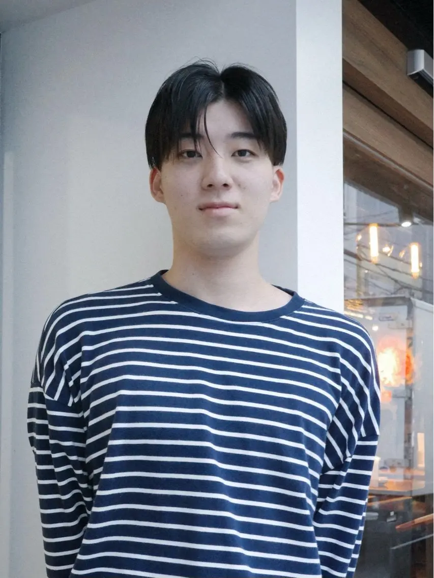 ショート メンズ センターパート カット お洒落カジュアル🍃 まなとのヘアスタイル