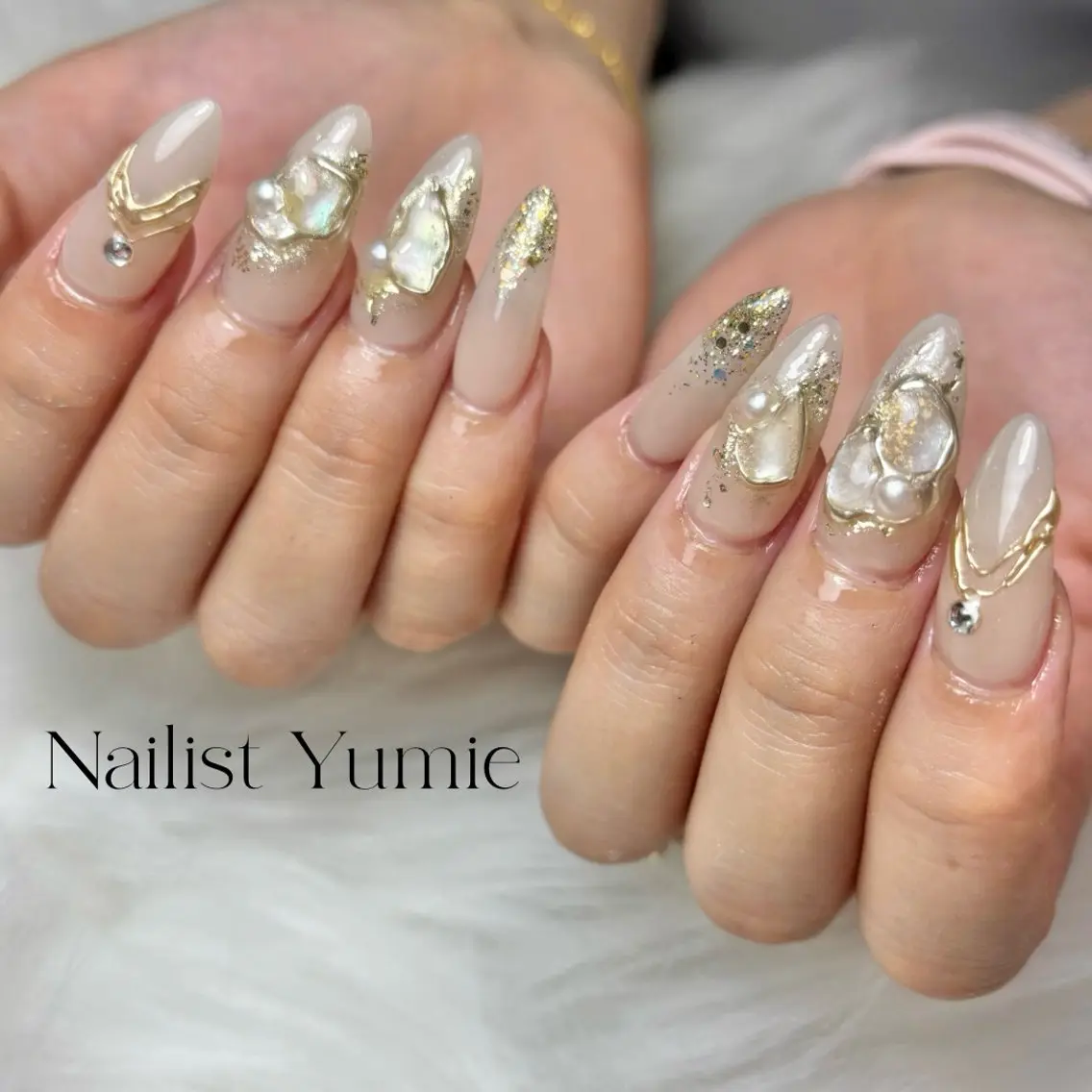 ネイル ブライダルネイル ハンドネイル NAILSALON en+沖縄市美原のネイルデザイン