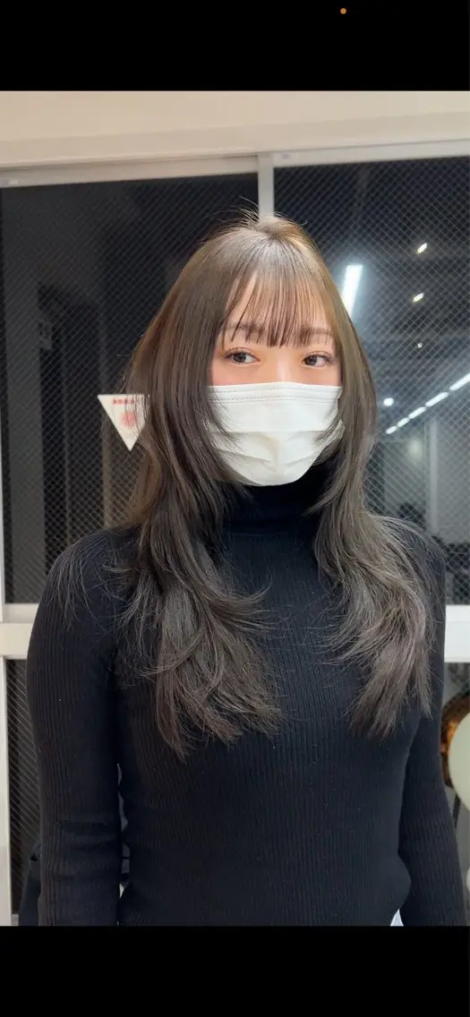 ロング ハッシュカット 韓国風ヘア カット もえ / 盛れるヘア🖤🌙のヘアスタイル