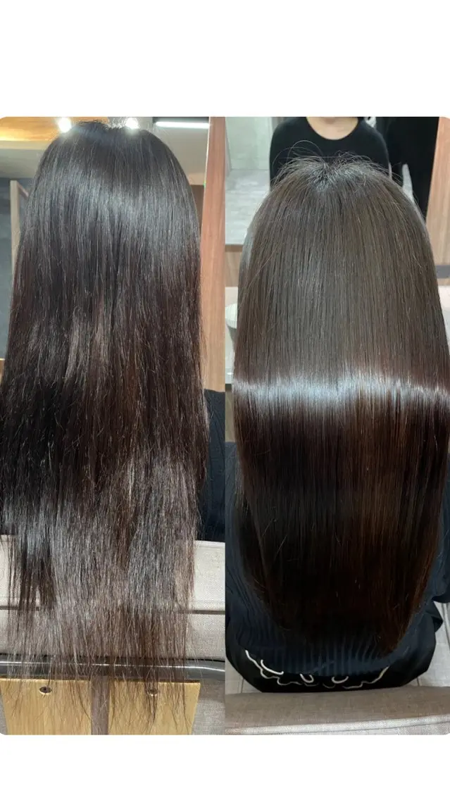 ロング 髪質改善 縮毛矯正 トリートメント トリートメント 森木 遥香のヘアスタイル