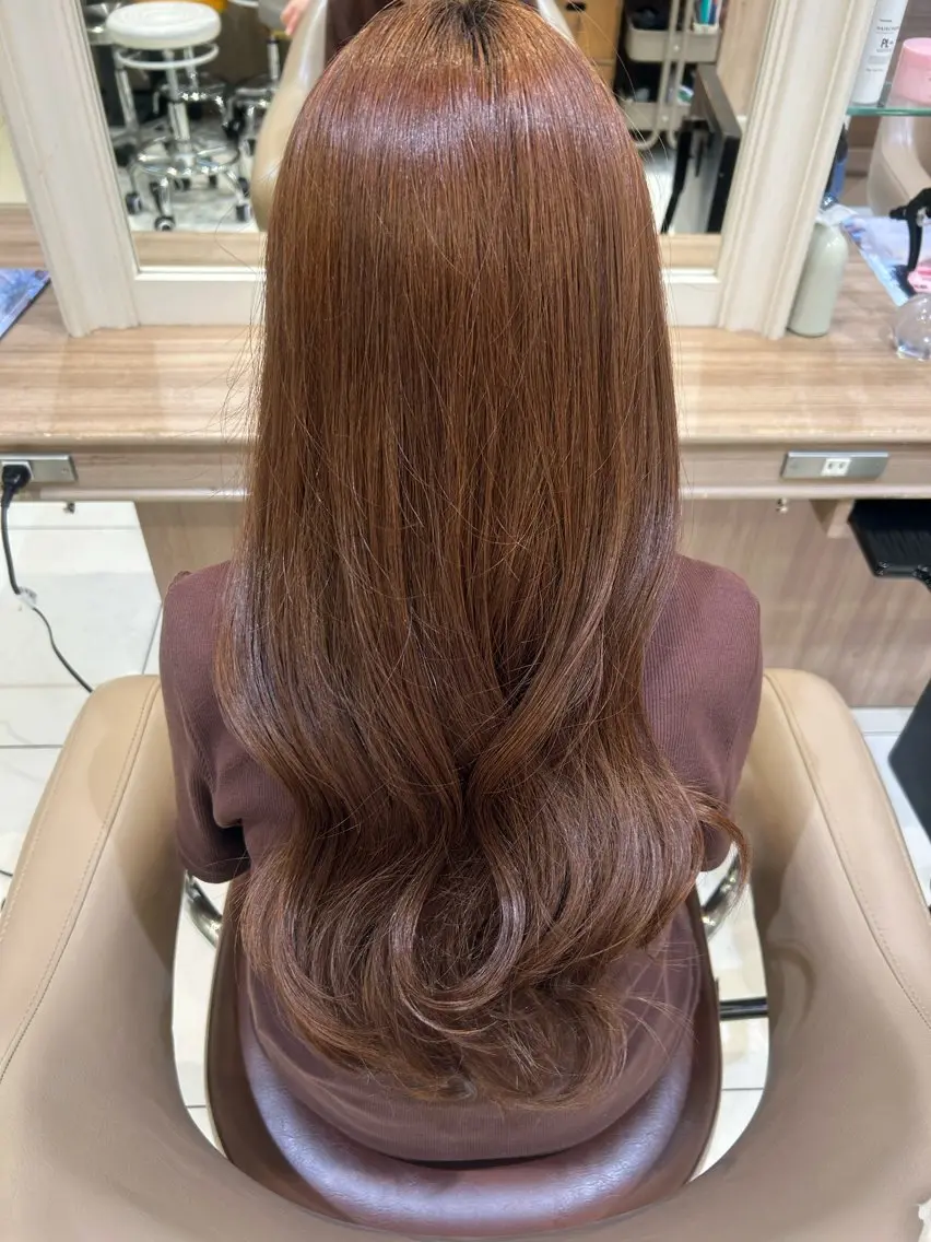 ロング トリートメント カラーモデル募集中 藤川由愛のヘアスタイル