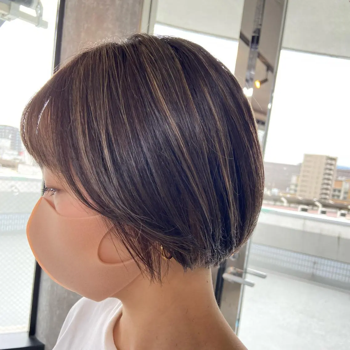 ショート カラー ヘアアレンジ ハイライトカラー 3Dハイライト ハイライト TIDEHAIR SHIHOのヘアスタイル