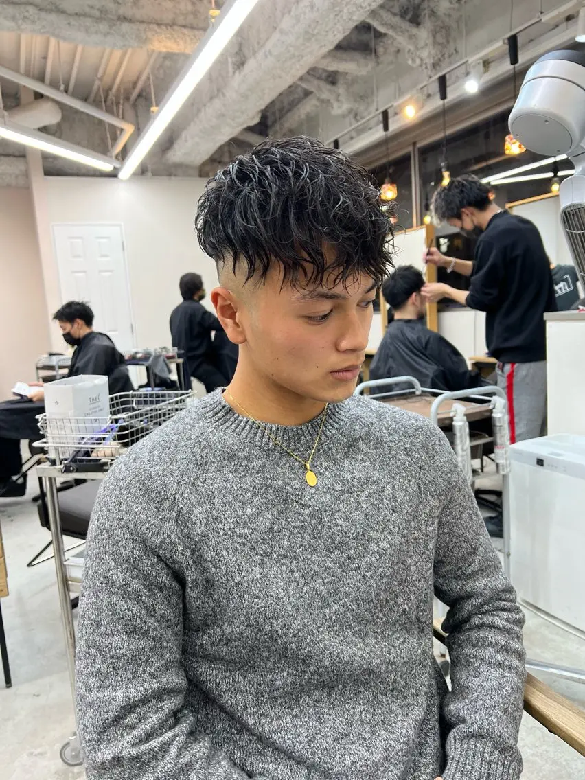 ショート パーマ 渋谷 【メンズ特化】ナゴムのヘアスタイル