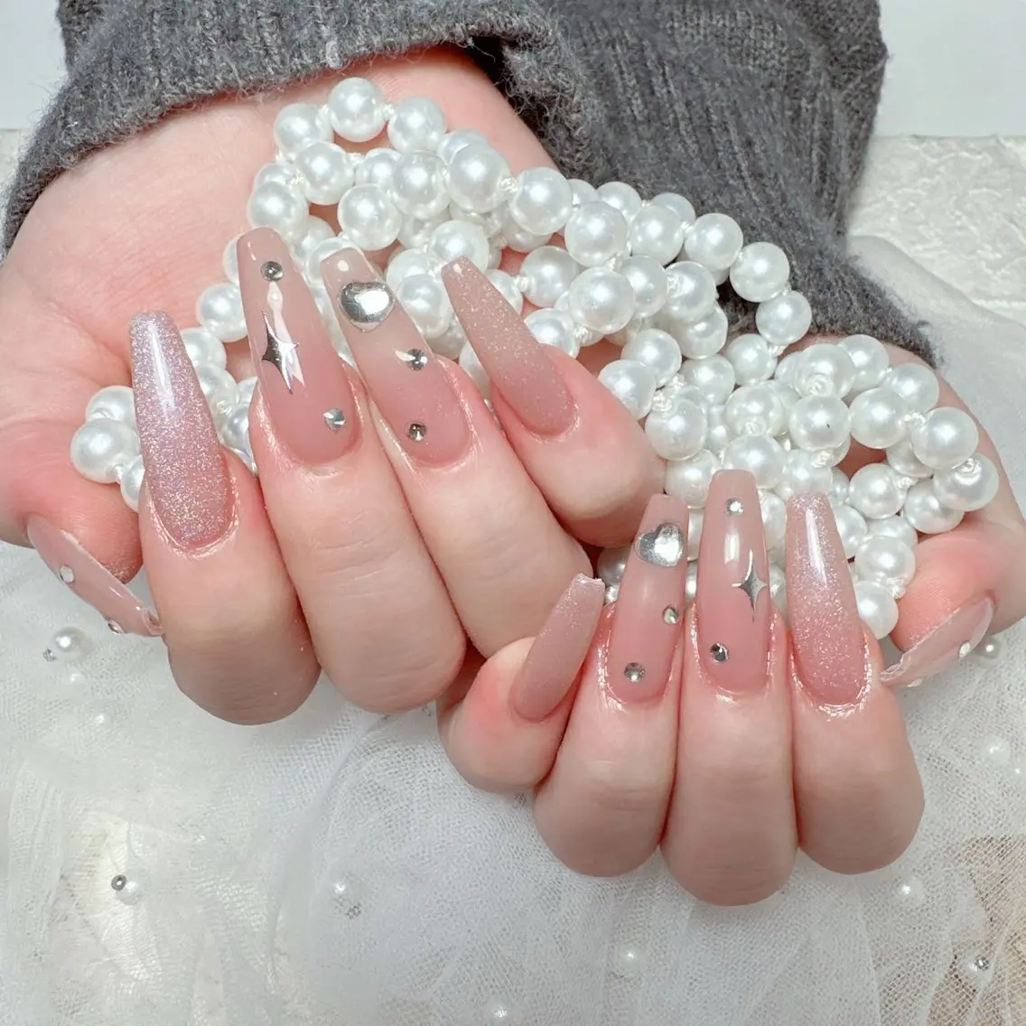 ネイル ハンドネイル M🌷nail 長さだし専門店のネイルデザイン