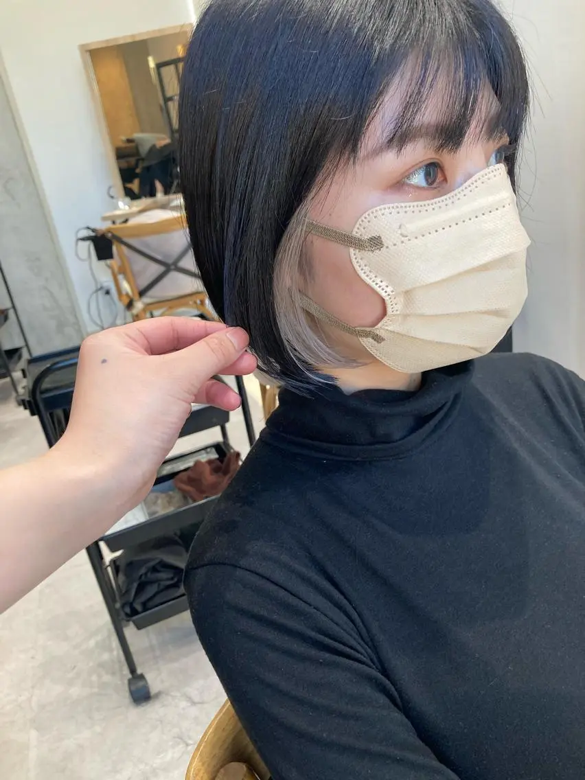 カット+全体カラー+インナーカラー（ケアブリーチ）+トリートメント✨の写真