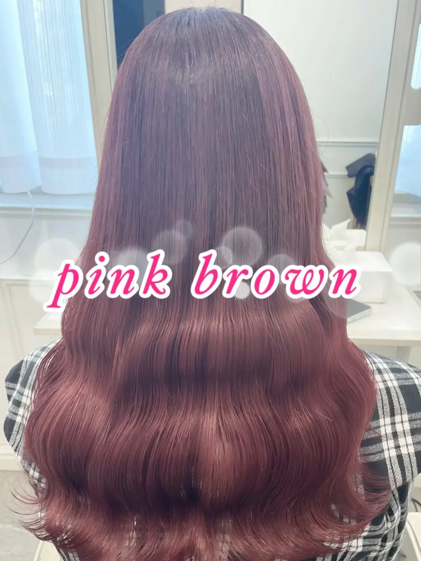 ロング カラー ヘアアレンジ ブラウンカラー ピンクカラー ピンクブラウン カット ヘアカラー トリートメント ガーリーカラー🩷 ユウ🍓💞のヘアスタイル