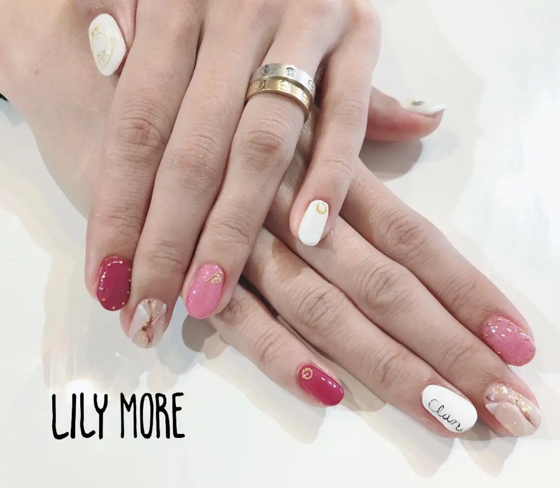 ネイル 大理石ネイル(マーブル) Lily closetのネイルデザイン