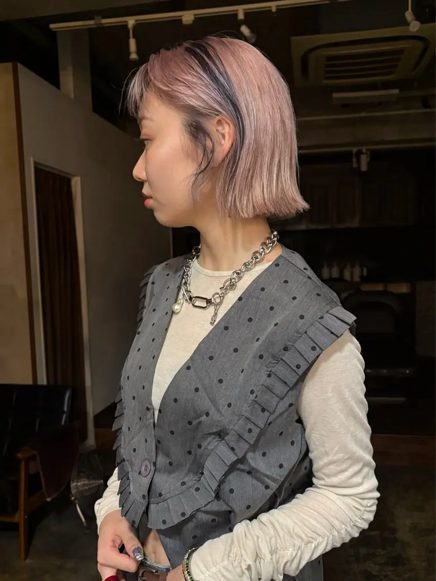 ショート ヘアカラー 褒められる ハイトーン⭐️カノンのヘアスタイル