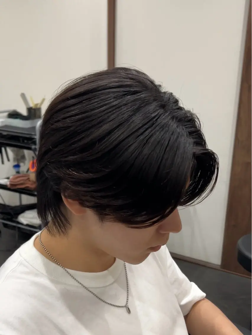 ミディアム メンズ 縮毛矯正 カット 縮毛矯正 福井 太暉のヘアスタイル