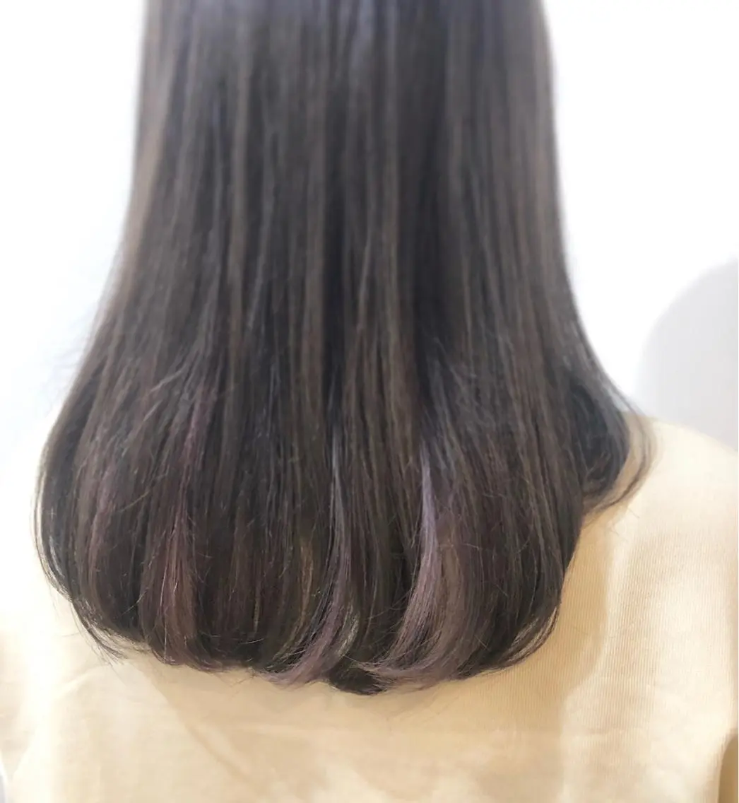ミディアム カラー パーマ 名倉 伽奈のヘアスタイル