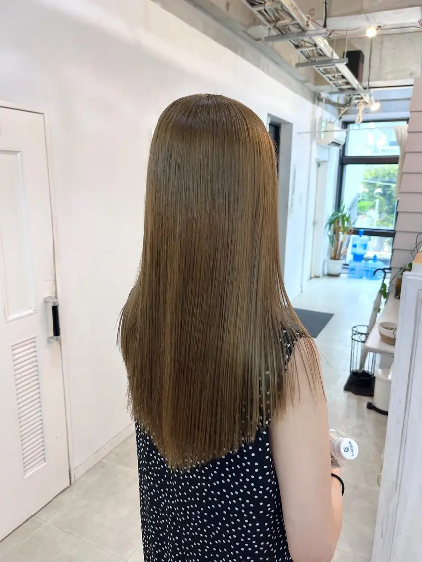 ミディアム カラー ベージュカラー オリーブベージュ ヘアカラー トリートメント ダブルカラー メンズパーマ大成のヘアスタイル