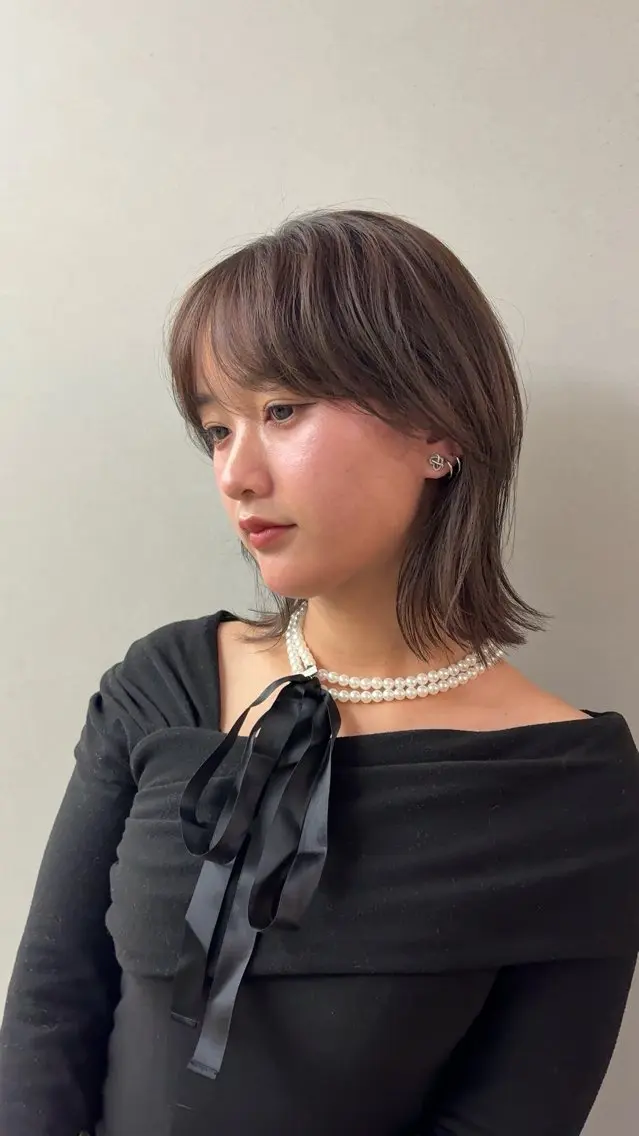 ミディアム 濱岸 蓮央のヘアスタイル