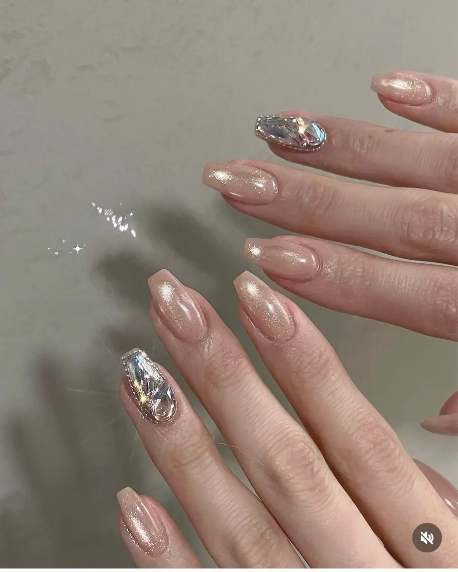 ネイル アートネイル ジェルネイル ガーリー キラキラネイル Nihonthy Nail 新宿のネイルデザイン