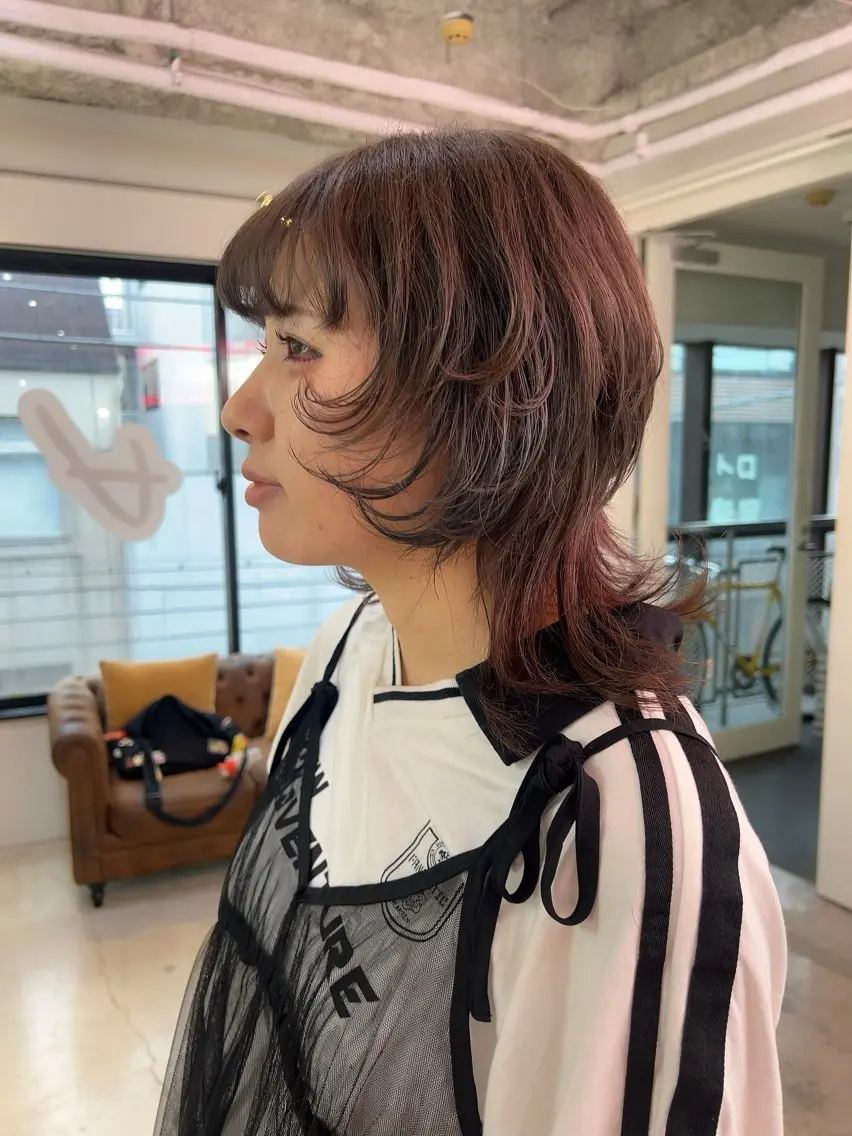 ミディアム カット 💥ウルフカット デザインあんな💥のヘアスタイル