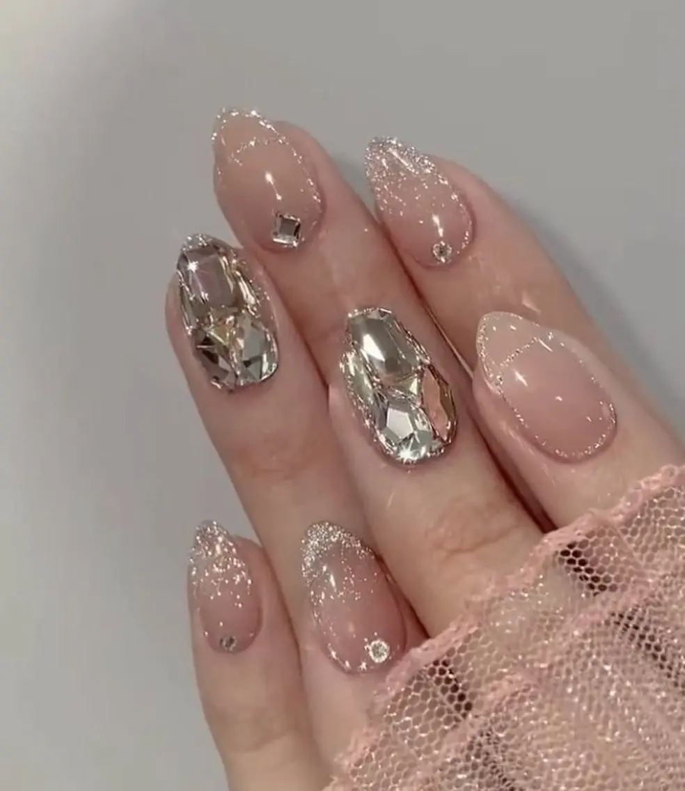 ネイル アートネイル オーロラネイル ブルー チークネイル フットネイル ハンドネイル NICY NAIL 池袋のネイルデザイン