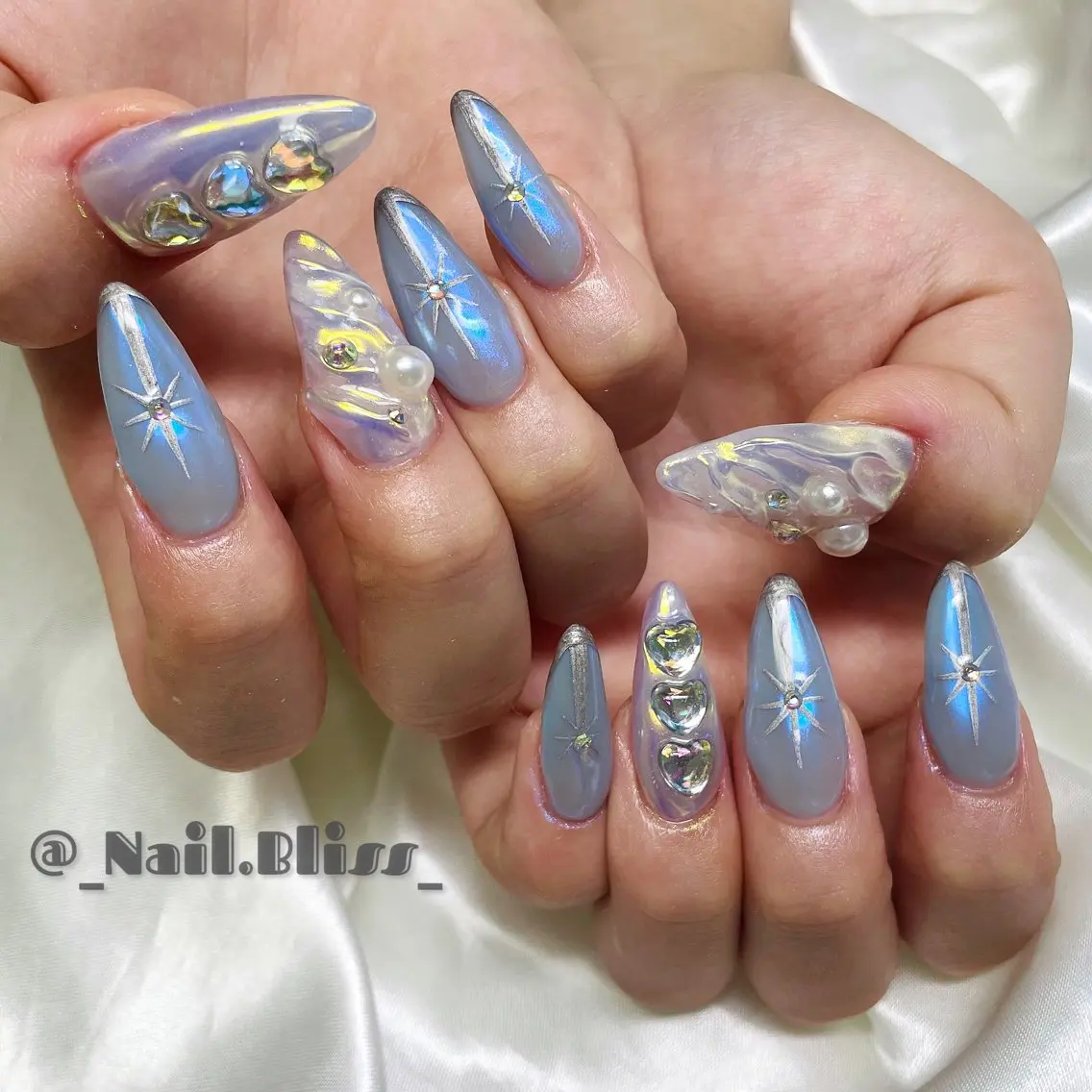 ネイル オーロラネイル ハンドネイル NAIL BLISSのネイルデザイン