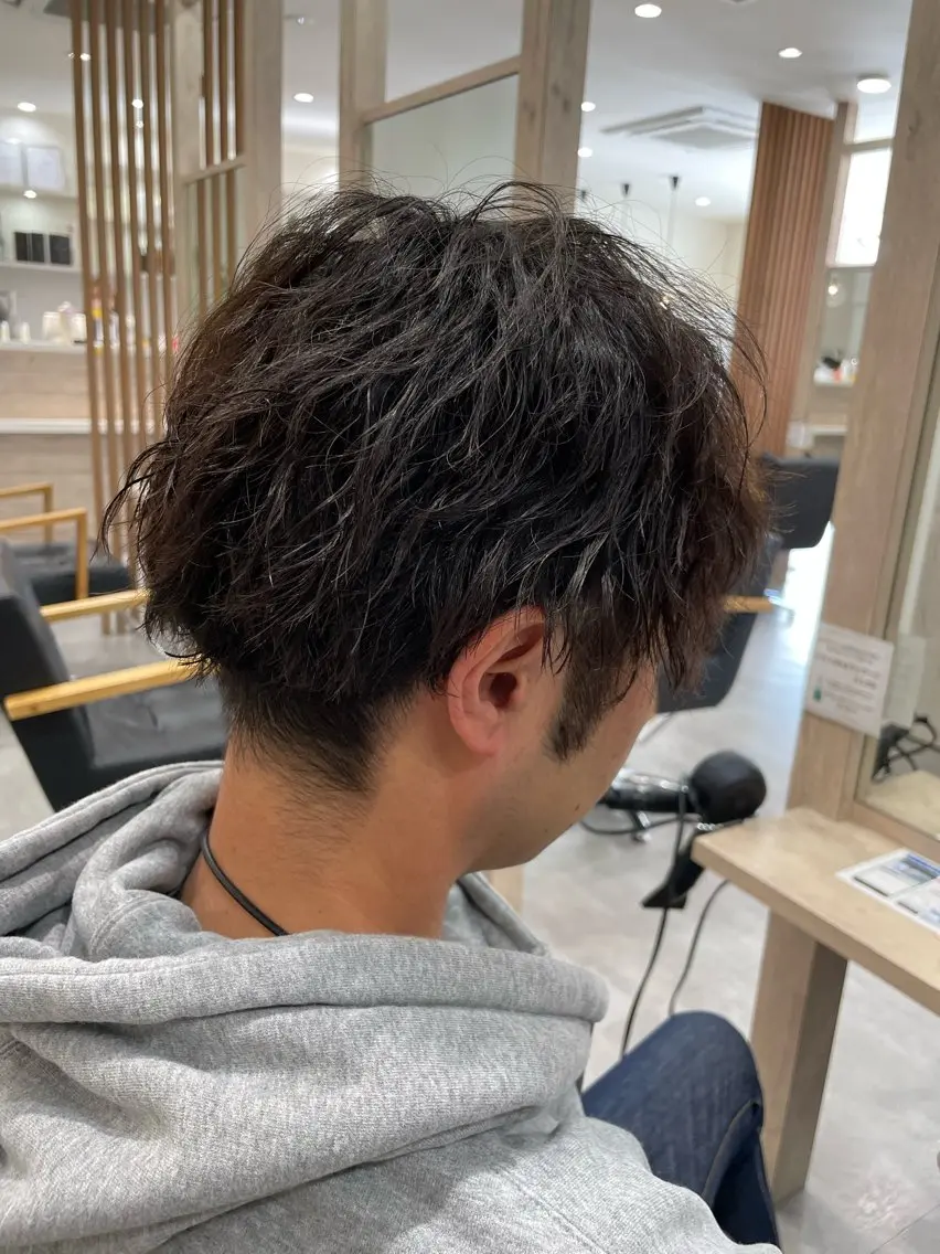 メンズ カット パーマ 永田 まどかのヘアスタイル
