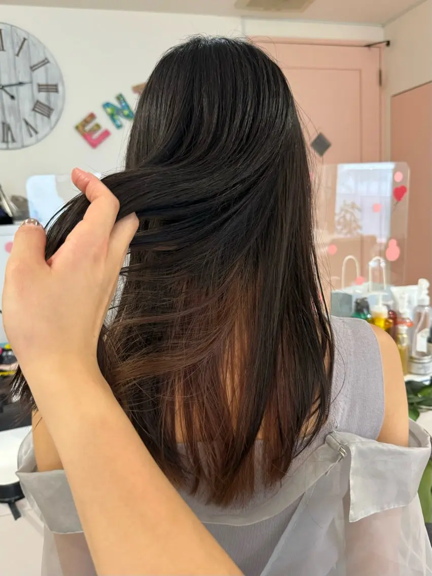 セミロング カラー 個室サロン🌼万希 ヘアケア/ヘッドスパのヘアスタイル