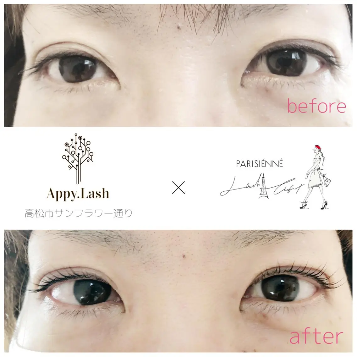 マツエク・マツパ フラットラッシュ パリジェンヌラッシュリフト ボリュームラッシュ まつげと眉の専門店 Appy.Lashのマツエク・マツパデザイン