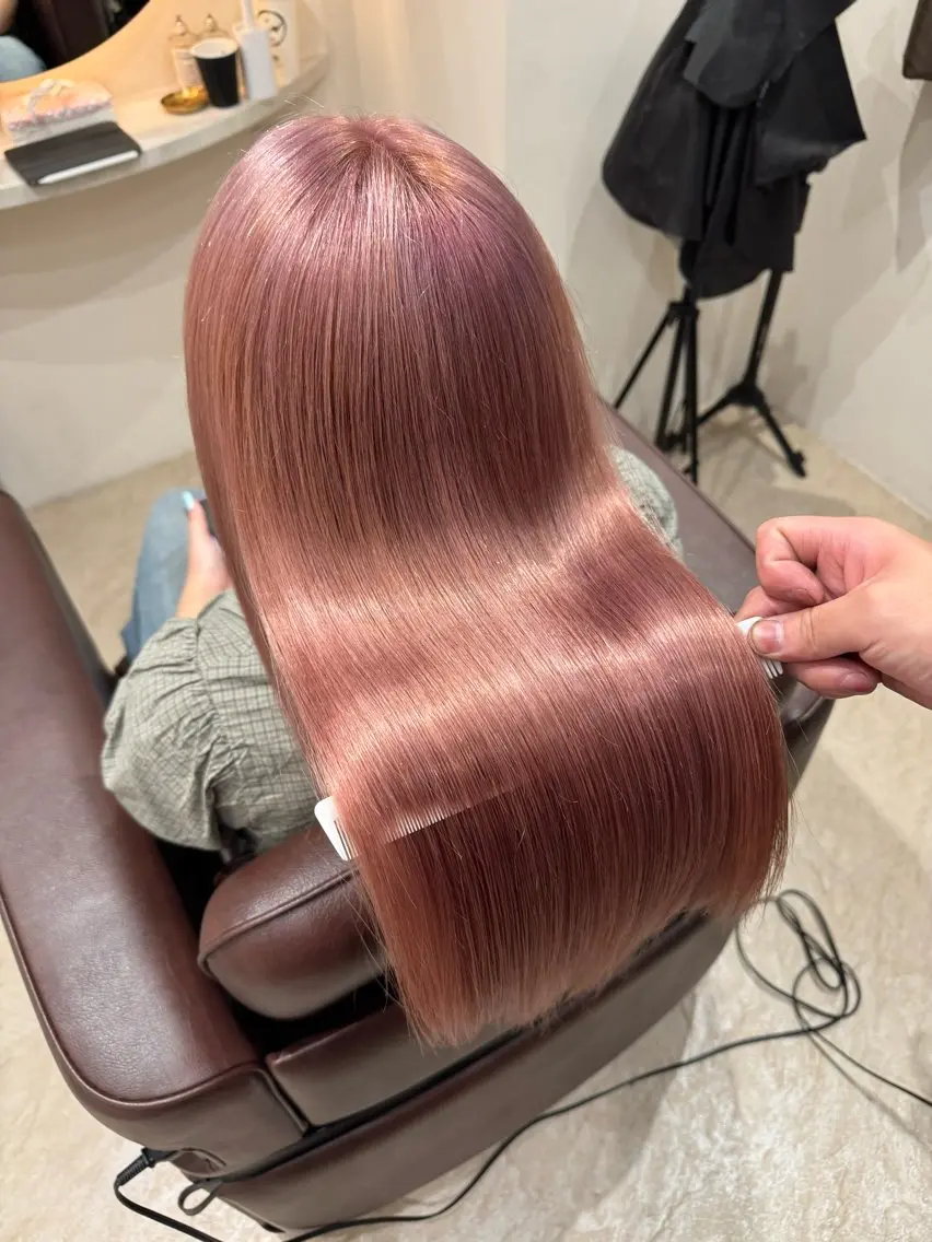 カラー ブリーチ カット ヘアカラー トリートメント iga/渋谷個室🍀 艶髪カラー✨のヘアスタイル