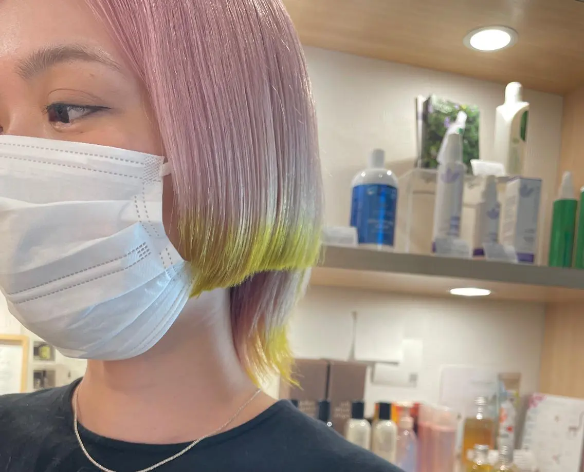 ショート カラー デザインカラー ヘアカラー トリートメント 城 健太郎 💎ハイトーンのヘアスタイル