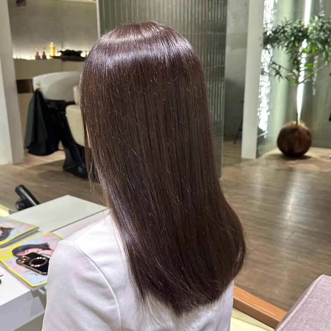 ロング カラー ヘアカラー 新屋敷拓大 艶カラー/縮毛矯正✨のヘアスタイル
