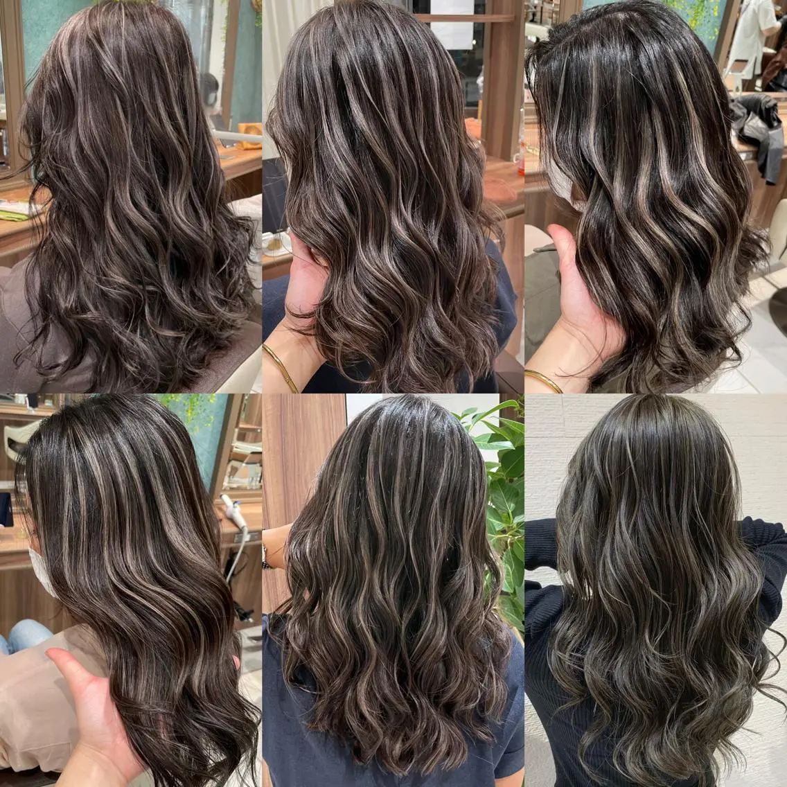 ロング カラー カット ヘアカラー トリートメント 白髪ぼかしハイライト 茗荷谷駅徒歩2分のヘアスタイル