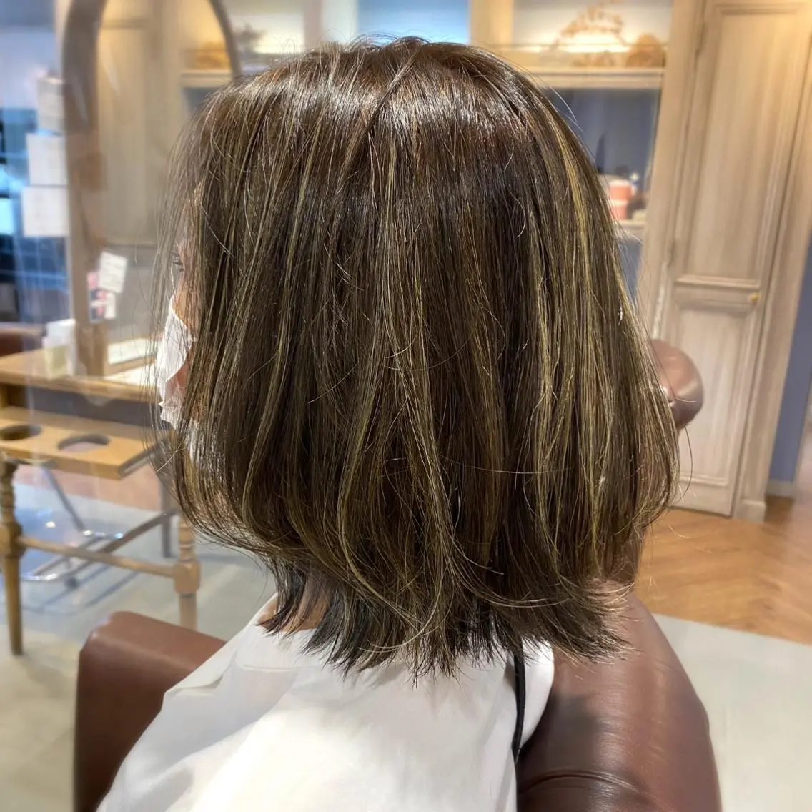 ミディアム カラー メンズパーマ 西條真治のヘアスタイル