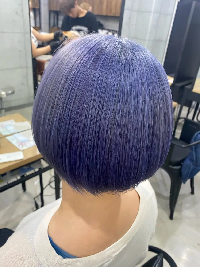 ショート カラー ヘアアレンジ ショートボブ バレイヤージュ ブリーチ ケアブリーチ 透明感カラー 艶髪ハイトーン特化 梅田美容室SLYのヘアスタイル