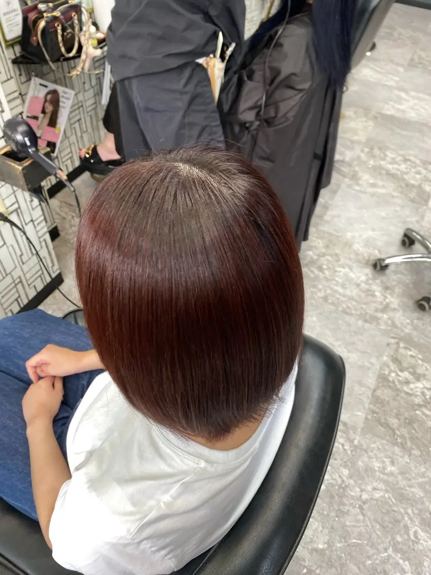 ミディアム ヘアカラー 池田 亮雅のヘアスタイル