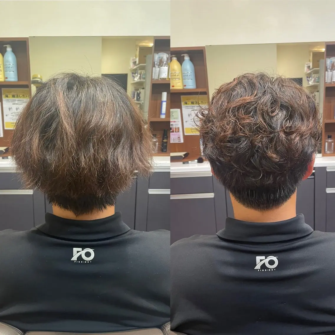 ミディアム パーマ メンズ カット パーマ 💈トレサンパ 💈金山駅✂︎愛実のヘアスタイル