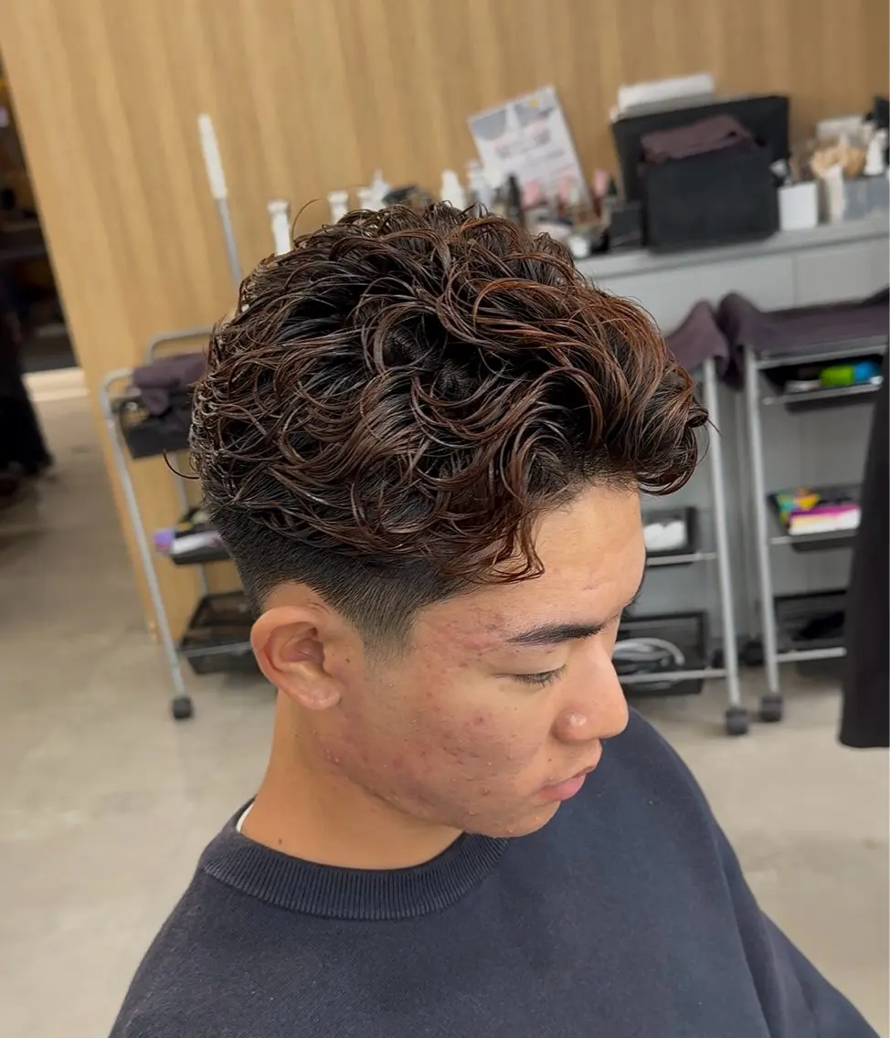 ショート カット パーマ 渋谷メンズパーマ 水沼心のヘアスタイル