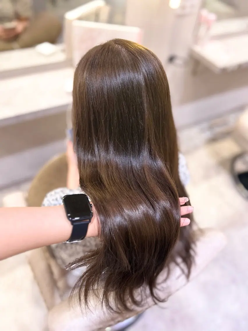 ロング カラー ベージュカラー 透明感カラー ダブルカラー オリーブベージュ 🐰🎀艶髪特化 yuzuka🎀🐰のヘアスタイル