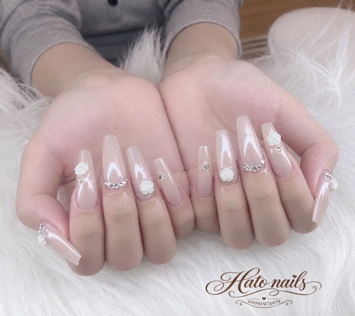 ロング 韓国風ヘア ロング ハンドネイル Hato Nailsのネイルデザイン
