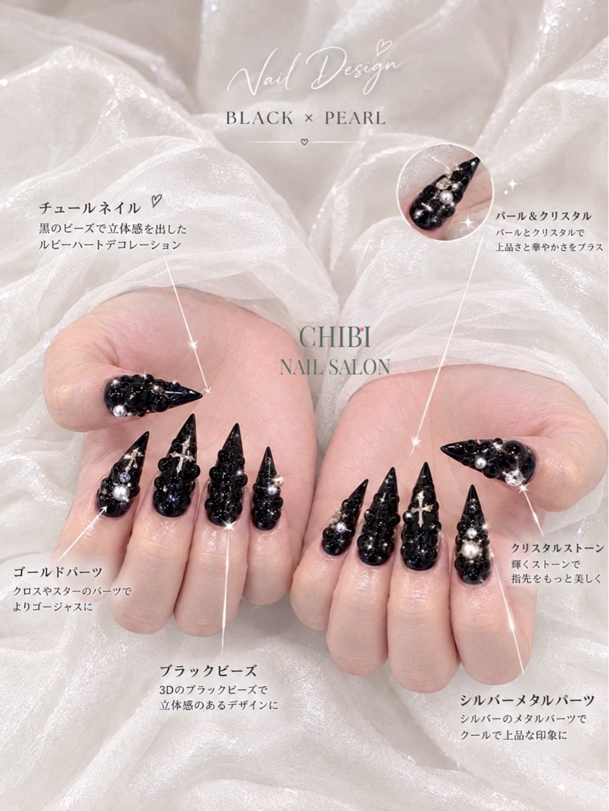 ロング 韓国風ヘア ロング ハンドネイル ハンドケア CHIBI NAIL SALON 船橋のネイルデザイン