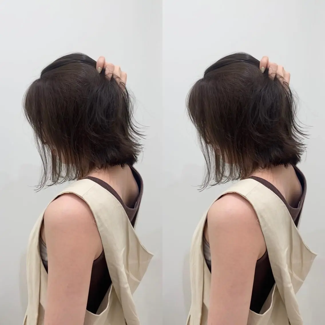 ミディアム カラー ワンレンボブ ショートボブ ブリーチ ハイトーンカラー インナーカラー 🌿レイヤー/ブリー チ/🌿JINのヘアスタイル