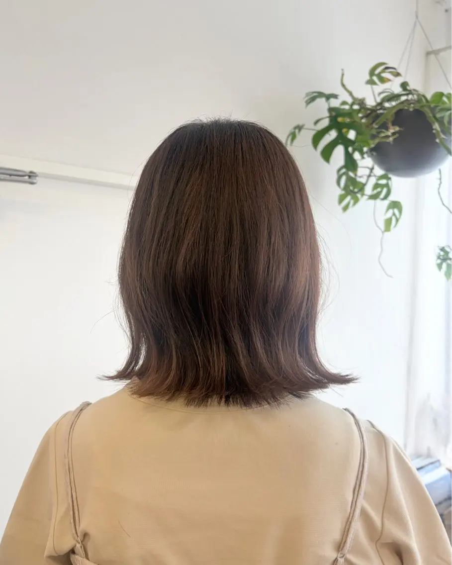 ミディアム カット ヘアカラー トリートメント 暖色カラー/レイヤー スタイル みはる🌙のヘアスタイル
