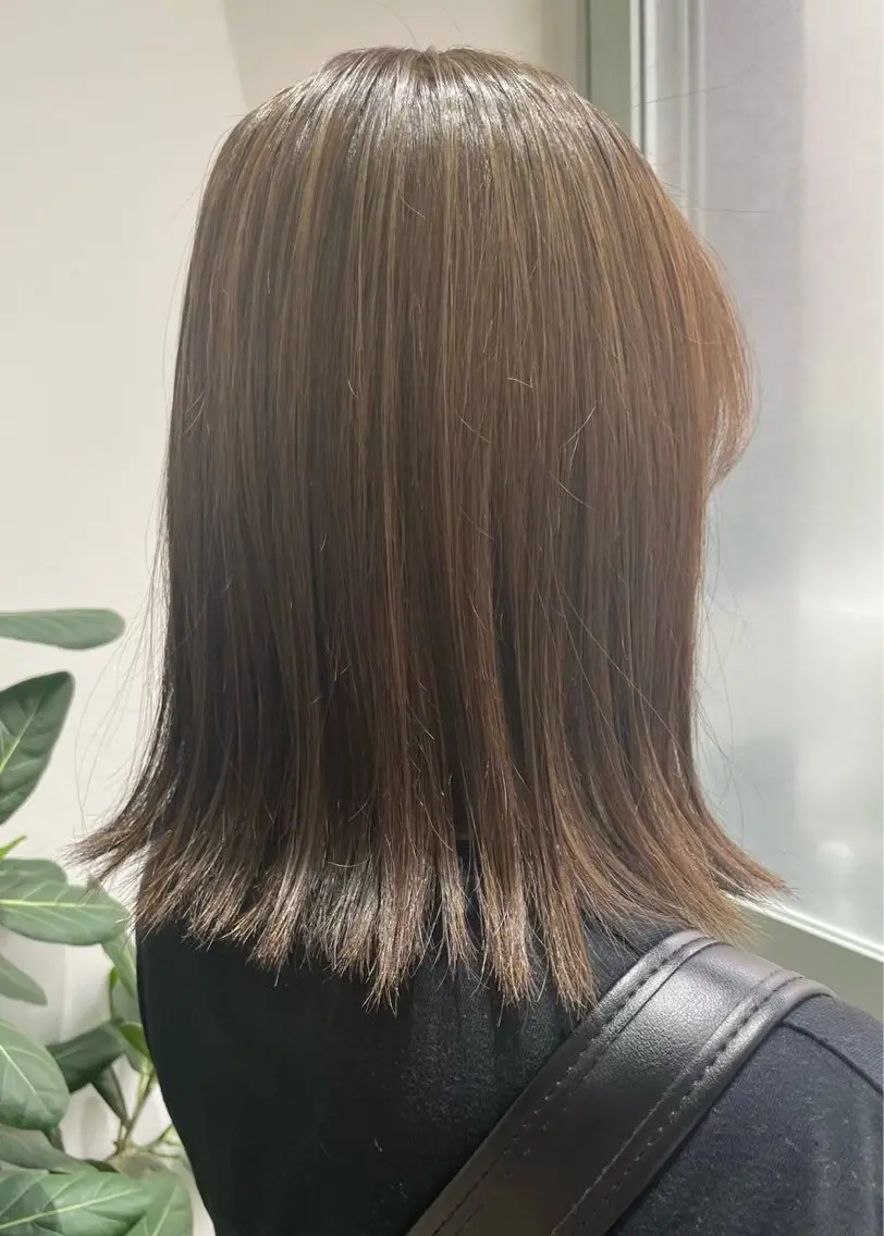 ミディアム カット ヘアカラー トリートメント 松本 かのんのヘアスタイル