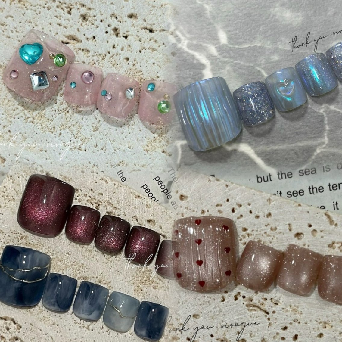 オフなし🩵 定額デザイン【フットネイル】の写真
