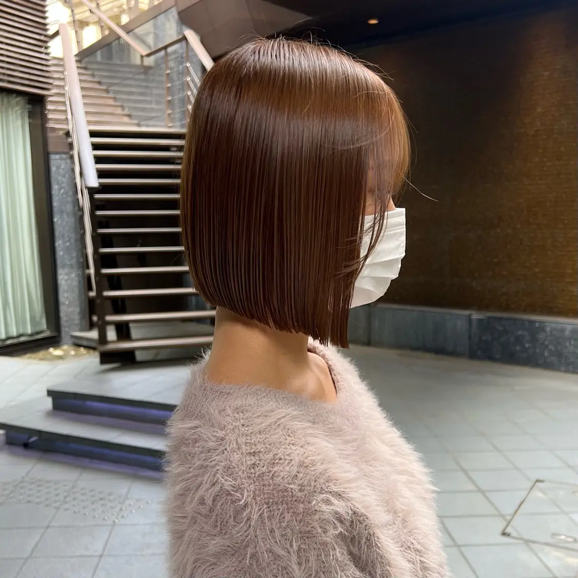 ミディアム ボブ カット ヘアカラー ボブ/メンズショート /あづき⭐️のヘアスタイル