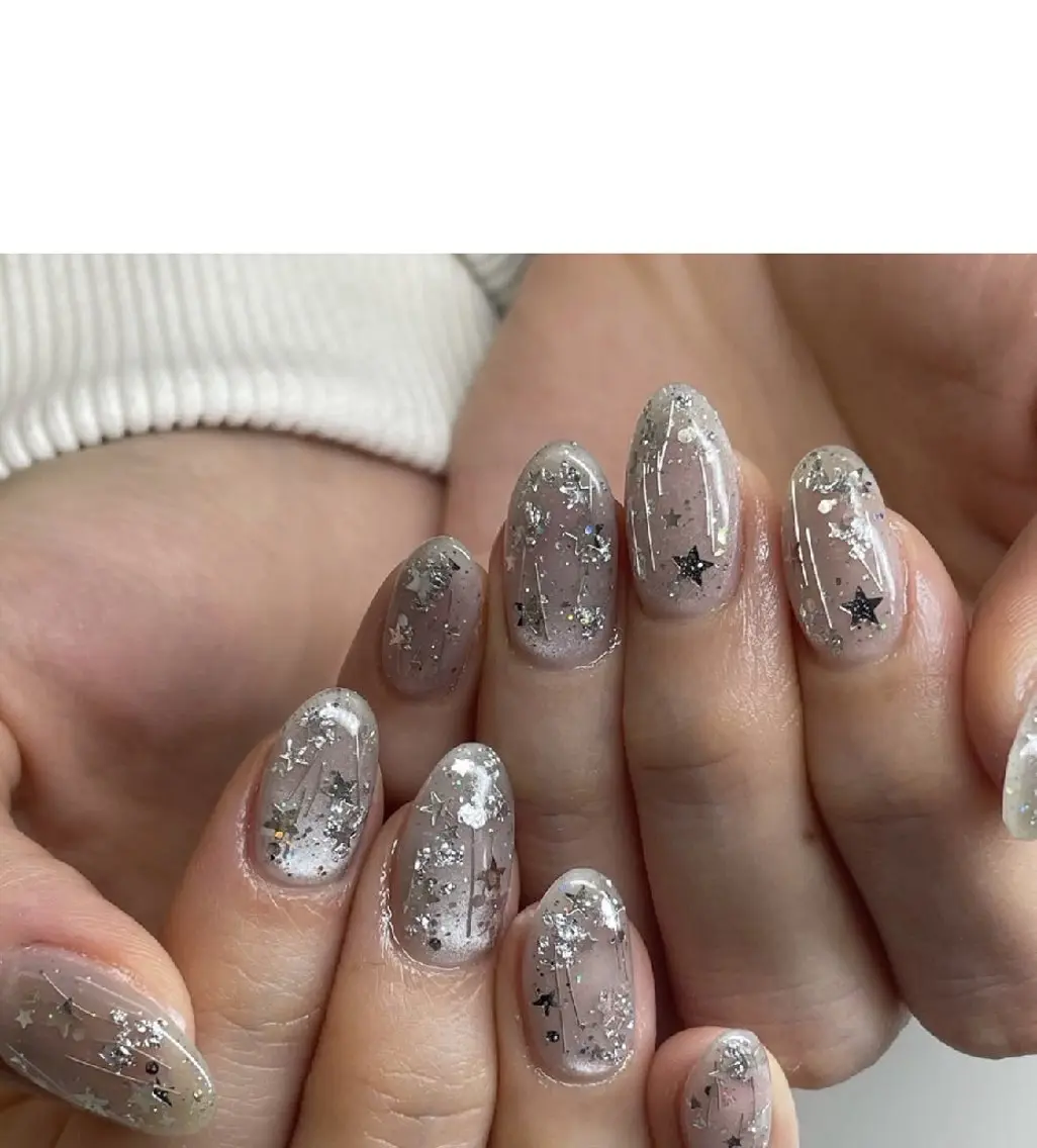 ネイル チークネイル フレンチネイル ジェルネイル ガーリー キラキラネイル ハンドネイル UM Nail Salonのネイルデザイン