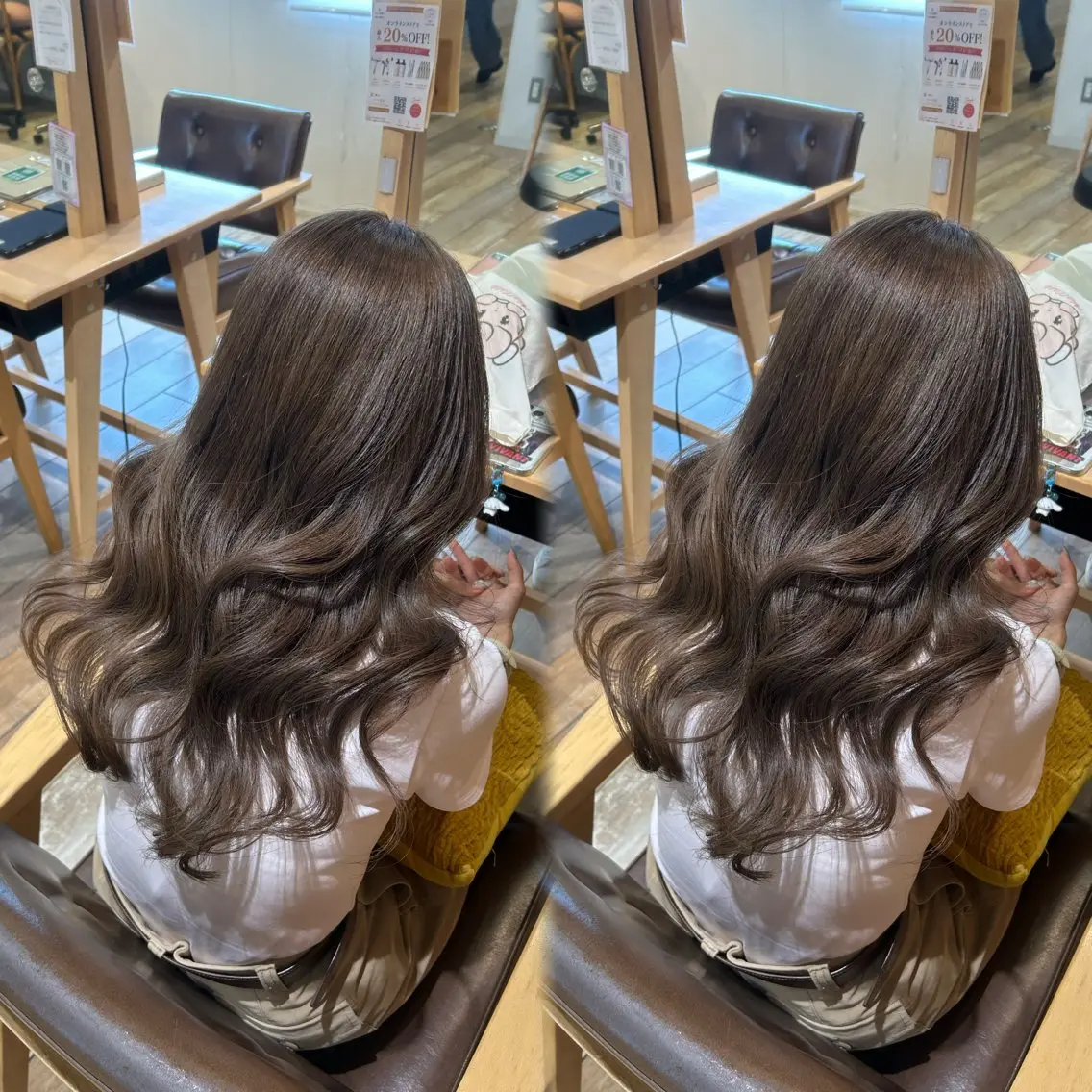 ロング カラー ブラウンカラー 透明感カラー ヘアカラー ウミ / 🫧カット モデル様募集中🫧のマツエク・マツパデザイン
