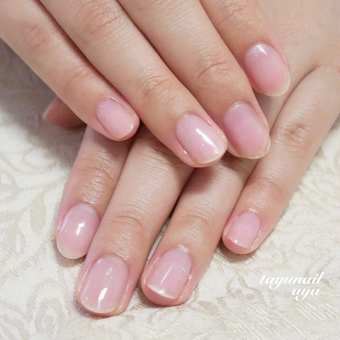 ネイル ブルー ジェルネイル パラジェル 春ネイル 夏ネイル ハンドネイル ネイルサロン 【たゆnail】のネイルデザイン