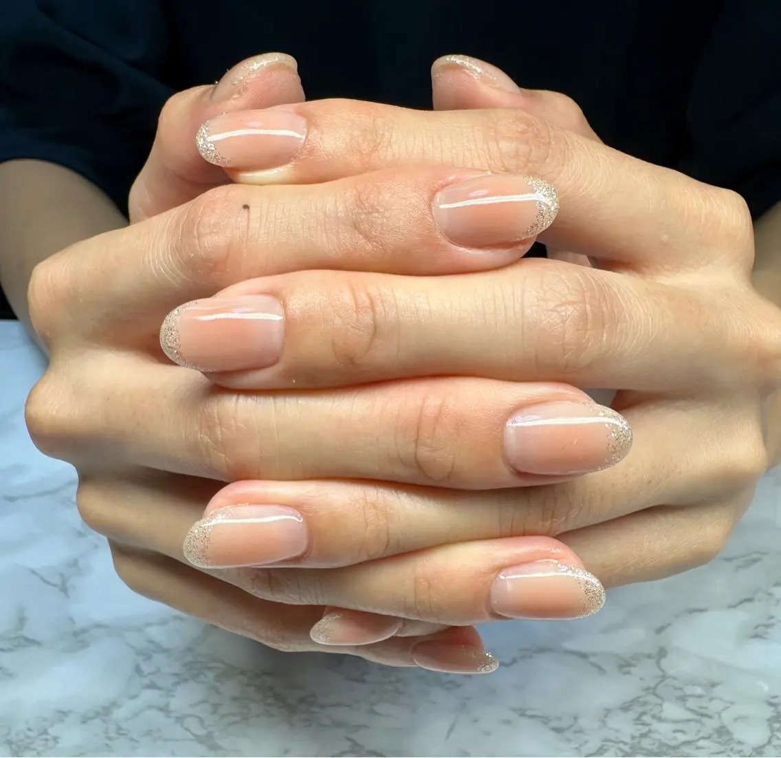 ネイル アートネイル チークネイル フレンチネイル ラメ(グリッター) ニュアンスネイル Mai’s nailのネイルデザイン