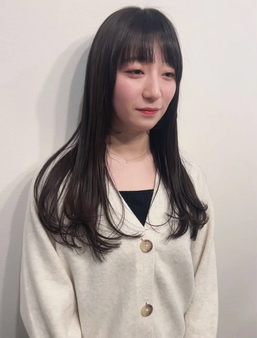 セミロング ボブ 似合わせカット バタフライレイヤー/ ニシトモユキのヘアスタイル